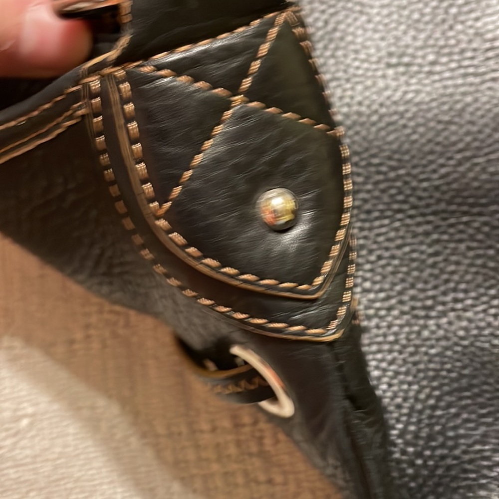 Cole Haan Women’s Black Leather Shoulder Bag Purse 16 X 12 - Picture 11 of 14